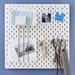 An IKEA pegboard hook with a double hook design, maximizing storage space and providing more options for hanging items.10519884