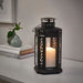 Candleholder IKEA Lantern - A lantern designed to hold a candle, made of metal with glass panels and a handle30526355