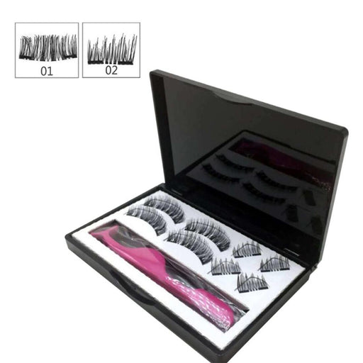  8pcs Magnetic Eyelashes With 2 Magnets Handmade 3D/6D Magnetic Lashes Natural False Eyelashes Magnet Lashes With Gift Box 40P price online beauty natural eyelashes extensions classic eyelash digital shoppy