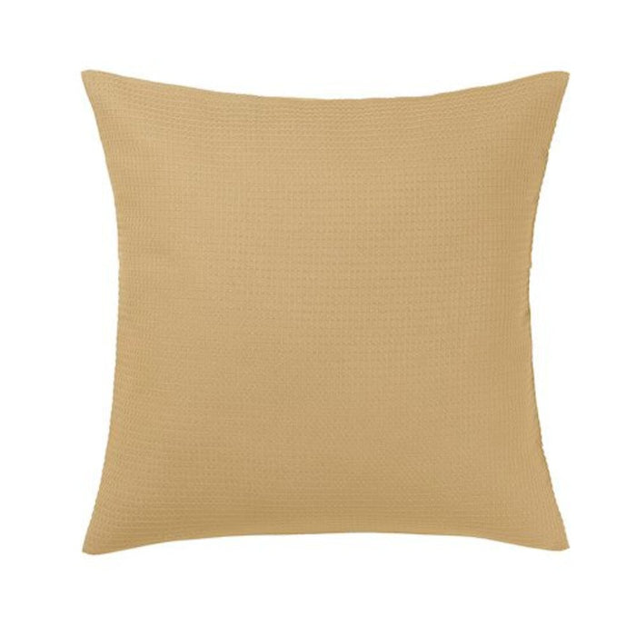 A simple yet elegant cushion cover in solid Yellow, crafted from durable and easy-to-clean material-20526921