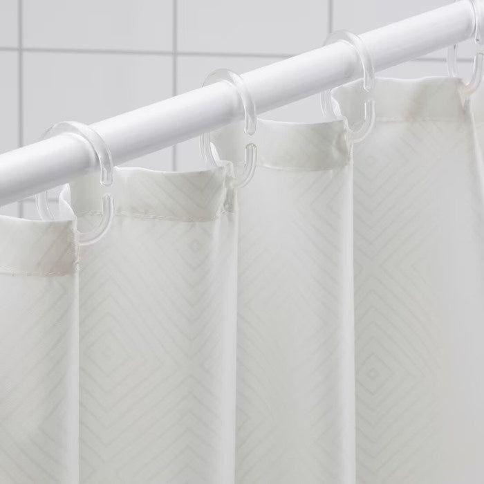 Digital Shoppy IKEA Shower Curtain, White/White, 180x200 cm (71x79 )shower-curtain-fabric-polyster-curtain-10502063