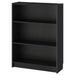 Narrow Ikea bookcase with a black-brown finish and three shelves40351581