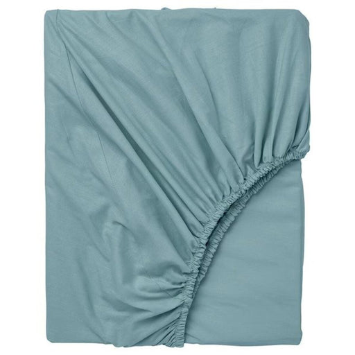 An IKEA fitted sheet in a soft, light blue color00501672