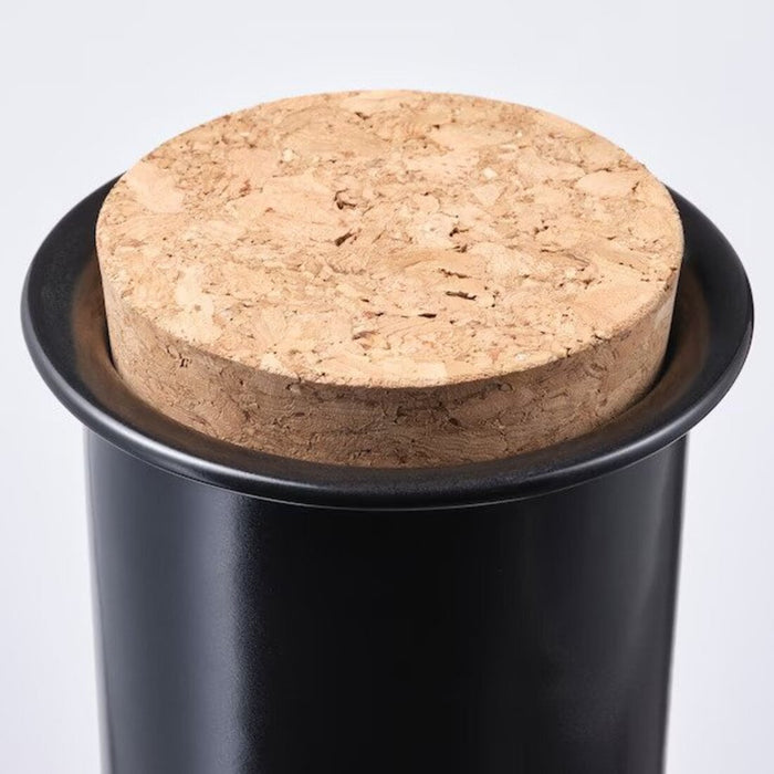 Digital Shoppy IKEA Jar with lid, black. food wood ceramic 70537535 