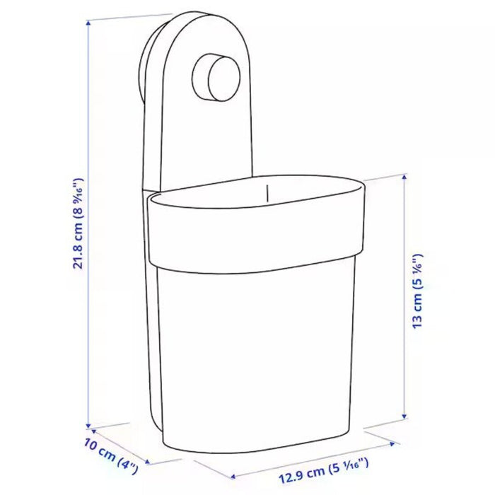 A container with a suction cup for holding products, 4051558