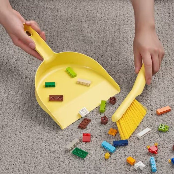 Digital Shoppy Bright yellow dust pan and brush combo by IKEA. The perfect combination of functionality and style for efficient cleaning. 60533552