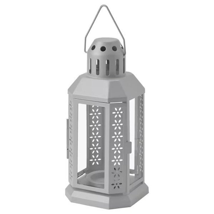 Digital Shoppy IKEA Lantern for tealight, silver-colour, 22 cm (9 ") indoor outdoor decoration lighting occasions party , Create an Inviting Atmosphere with Our IKEA Lantern for Tealight, Silver-Colour - 22 cm 10529524