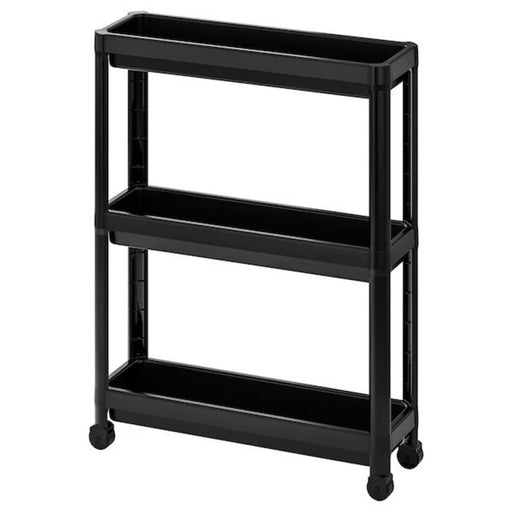 Digital Shoppy IKEA Trolley, black,price, online, trolley, bathroom storage shelf, 54x18x71 cm 30550784