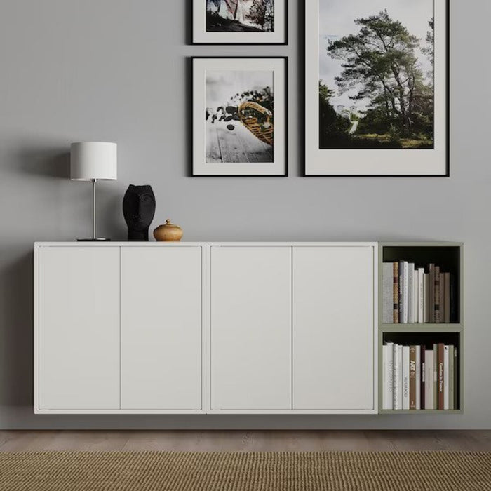 Digital Shoppy An organized home is easy to achieve with this compact and convenient white cabinet from IKEA. It features two doors and two shelves, and measures 70x25x70 cm. 10334606