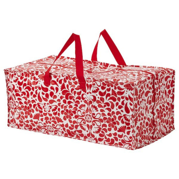 VINTERFINT Shopping bag, large, heart pattern blue/red, 21 ¾x14
