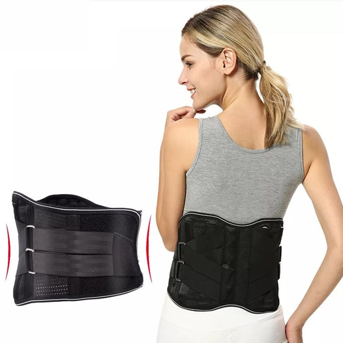 Digital Shoppy Waist support self-heating warm steel plate waist belt lumbar muscle waist breathable lumbar support unisex back-pain women men black digital shoppy X001NS8WIN
