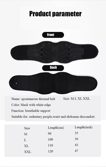 Digital Shoppy Waist support self-heating warm steel plate waist belt lumbar muscle waist breathable lumbar support unisex back-pain women men black digital shoppy X001NS909N