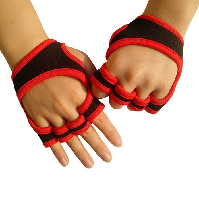 Digital Shoppy Weight Lifting Training Gloves Women Men Fitness Sports Body Building Gymnastics Grips Gym Hand Palm Protector Gloves protector elastic comfort pain digital shoppy X001NT3R55