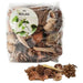 A clear plastic bag of Ikea potpourri featuring a blend of dried flowers, herbs in brown color 50502754
