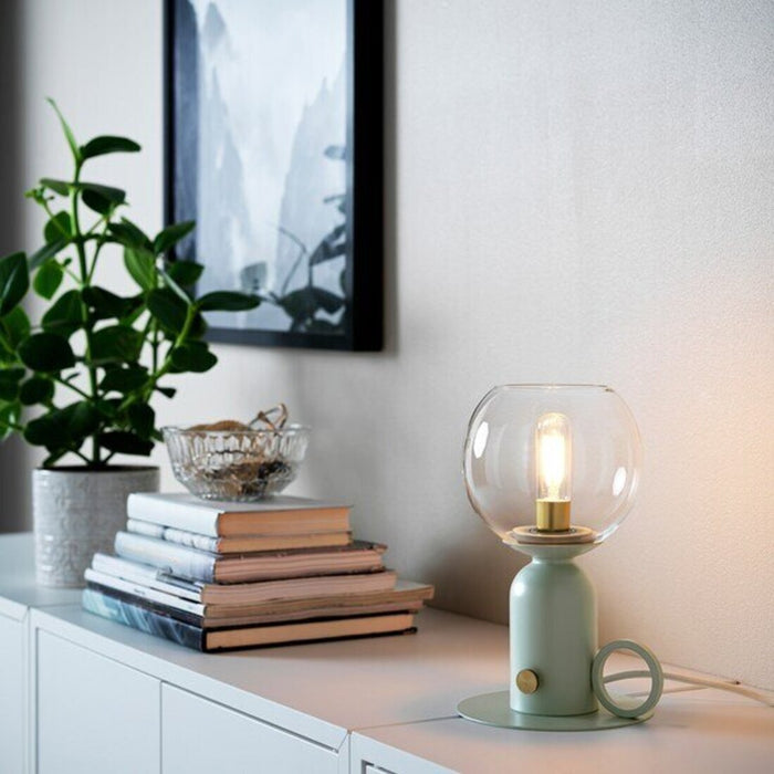 Digital Shoppy IKEA Table lamp, grey-green, 24 cm. living room bedroom grey green dimming digital shoppy 30499903