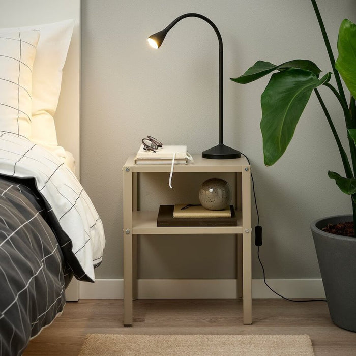 Digital Shoppy IKEA Bedside table, beige-green, 37x28 cm (14 5/8x11 ") bedroom table hold lamp design digital shoppy 50515544