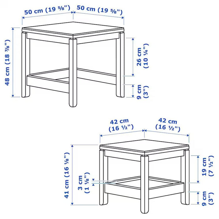 Digital Shoppy IKEA Nest of tables, set of 2 -for living room, coffee tables, Furniture, home, storage & organization, online India-70404286