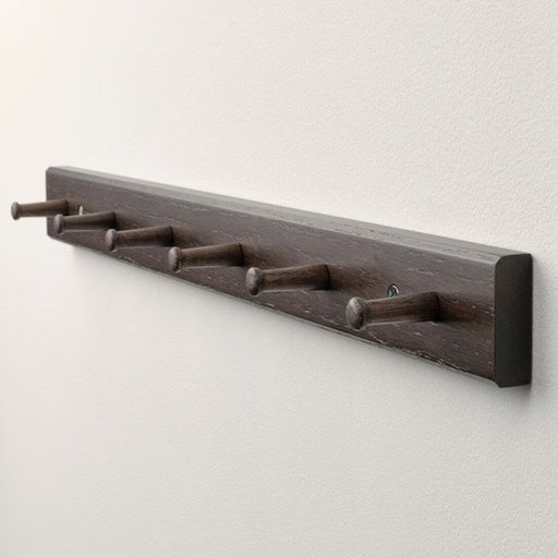 Digital Shoppy IKEA Rack with 6 knobs, dark brown/wood bedroom storage hang clothes bag online wall door 00534837
