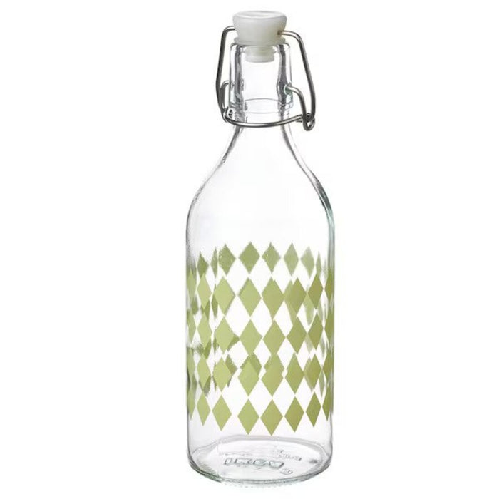 KORKEN Bottle with stopper - clear glass 34 oz