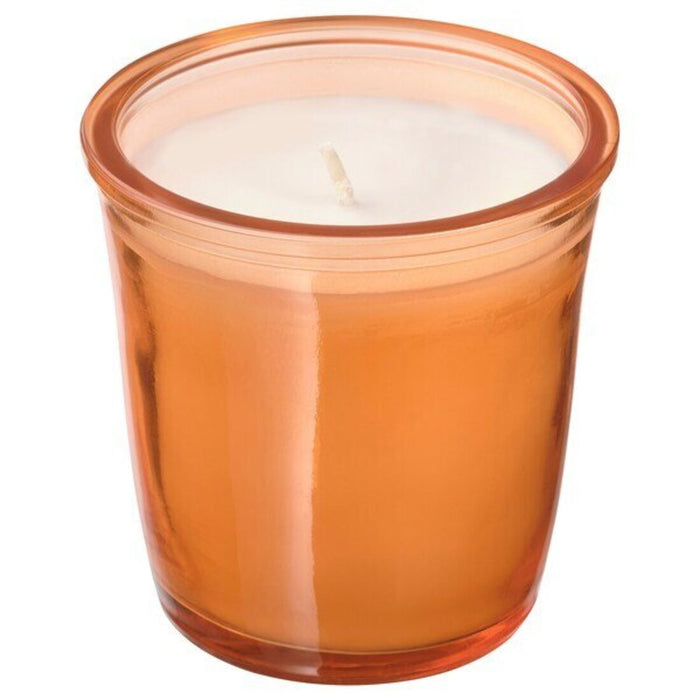 Digital Shoppy IKEA Scented candle in glass, Spiced pumpkin/orange, 20 hr -buy fragrance candles, best-scented candle wholesale, scented candles online, perfume candles, Christmas scented candles, best-smelling candles-50527207