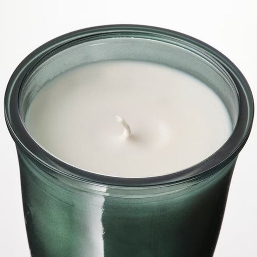 Digital Shoppy IKEA Scented candle in glass, Mountain air/turquoise, 20 hr-candle-glass-illumination-decoration-fragrance-scented-soy-wax-flame-light-ambiance-digital-shoppy-60527216