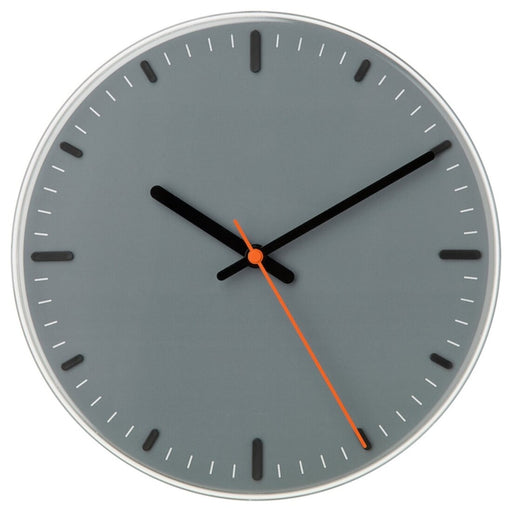 A wall clock with a battery-powered quartz movement for accuracy