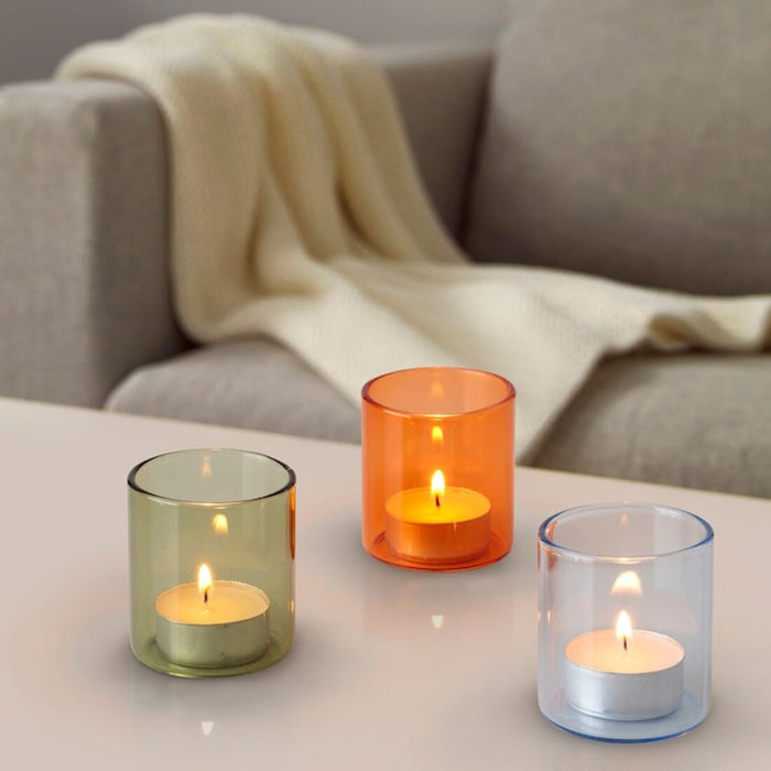 Create a cozy atmosphere with this elegant tealight holder from IKEA. Its sleek and minimalist design will make it a perfect addition to any décor 80501381
