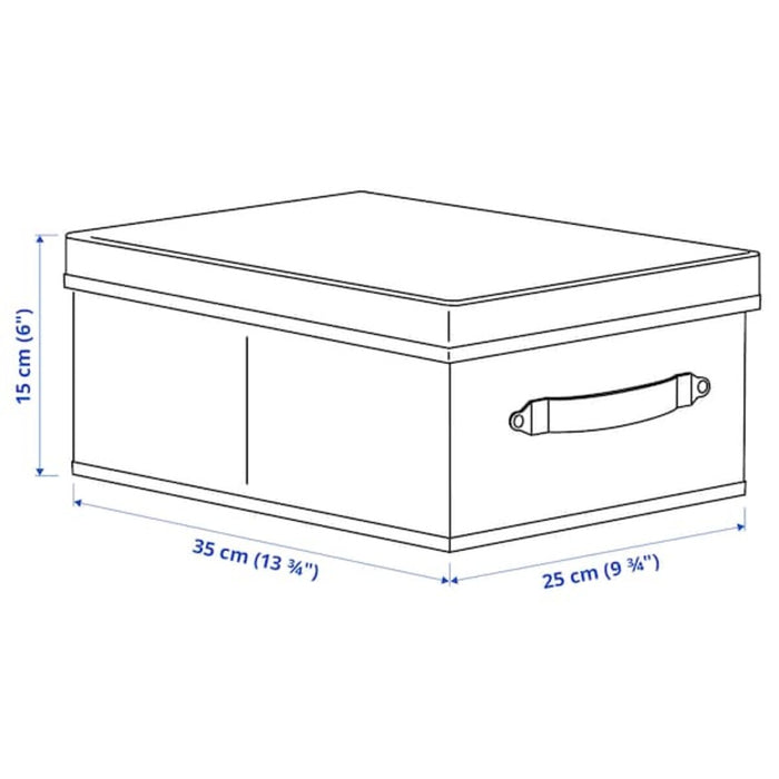 Digital  Shoppy Box with lid, grey/patterned, 25x35x15 cm (9 ¾x13 ¾x6 "), 10474395 , Storage box online india , Storage box for multipurpose, Storage box for kitchen, Storage box for clothes