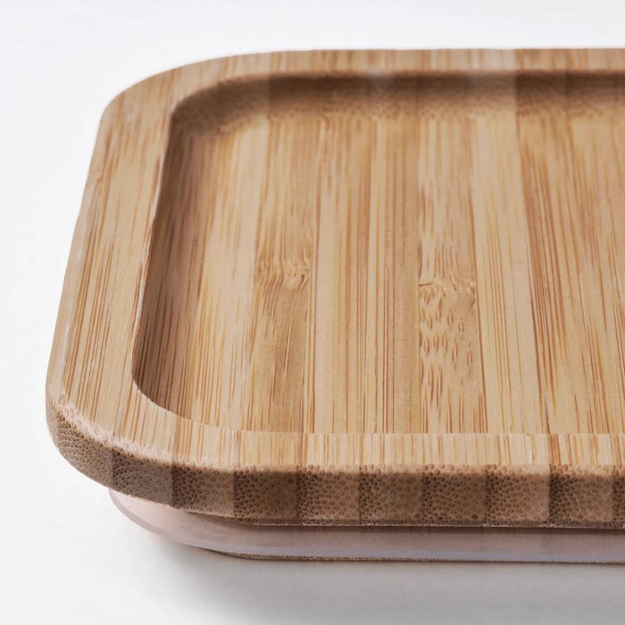 The lid is smooth and features a natural wood grain texture 30381908