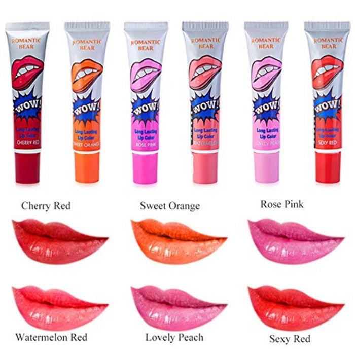 Digital Shoppy Lip Gloss Waterproof Peel Off Liquid Tint Matte Magic Long Lasting Lipstick - 15 Gm (Cherry Red)