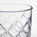 A set of clear and patterned glassware from IKEA, timeless in design and perfect for any table setting.