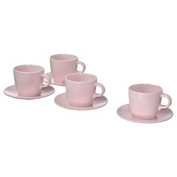 set of four stoneware cups with matching saucers from IKEA 90478163