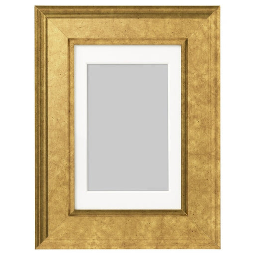 A sleek grey photo frame with a white mat, perfect for displaying your favorite memories  40378509