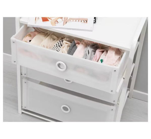 Digital Shoppy IKEA Chest of 3 drawers, white, 55x62 cm (21 5/8x24 3/8 ") 30293723 easy move table online low price, A white chest of three drawers from IKEA, measuring 55x62 cm. 