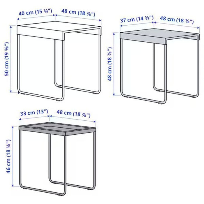 IKEA Nest of tables, set of 3 price online home side table desk table coffe table furniture , small tables, versatile, side tables, coffee tables, display surface, decorative items.70386683