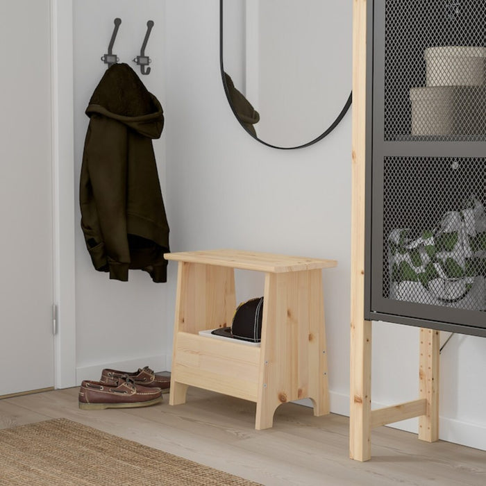 Digital Shoppy IKEA Stool with Storage, Pine, Transform your home with IKEA Stool with Storage in Pine - a versatile piece of furniture that provides ample storage space. 40501321