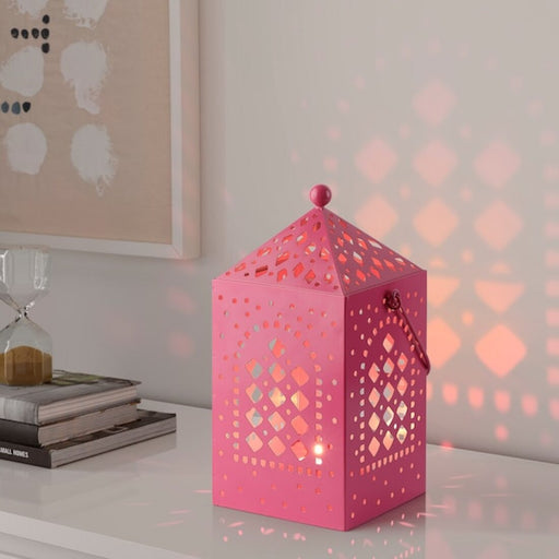 Digital Shoppy IKEA Lantern for tealight, light pink, 31 cm (12 ") Create an elegant and cozy atmosphere with IKEA's light pink lantern for tealight, measuring 31cm in height.,  60523440