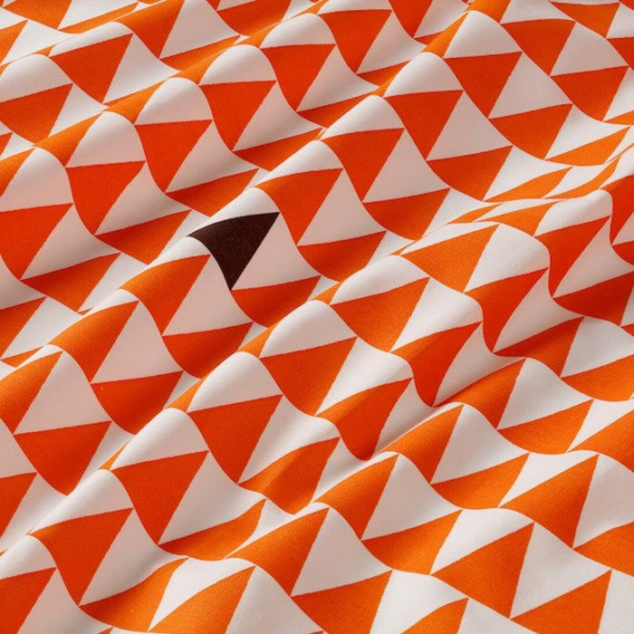 Close-up image of orange cotton flat sheet from IKEA  50454786