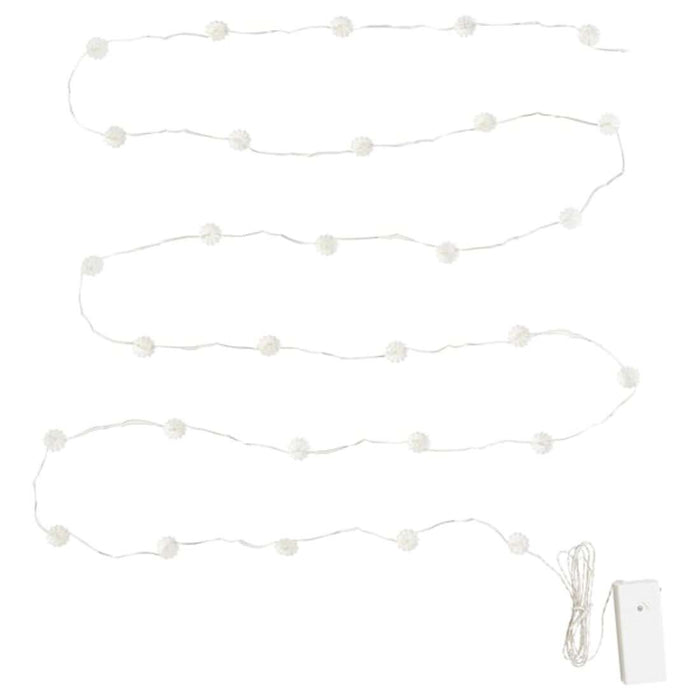 Digital Shoppy  IKEALED lighting chain with 30 lights, battery-operated flower/white, Battery-operated LED flower lighting chain with 30 white lights, perfect for enhancing your home décor  30476732