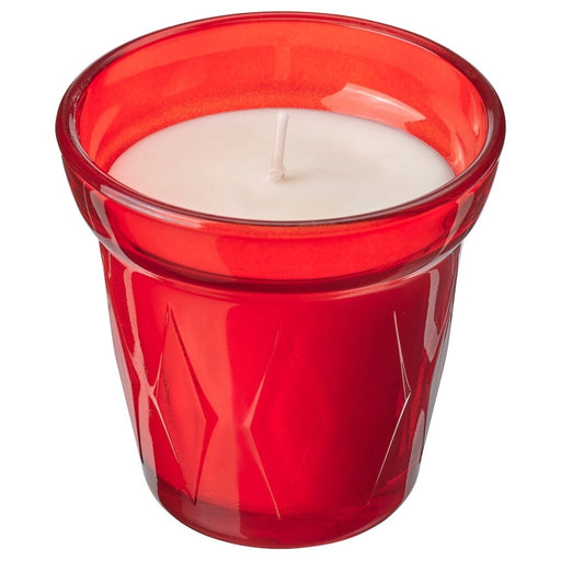 Digital Shoppy Ikea Scented candle in glass, Orange and clove/red, 8 cm (3 ¼ ")20498409     