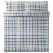 Stylish white-blue duvet cover and pillowcases with a check pattern from IKEA   30466441