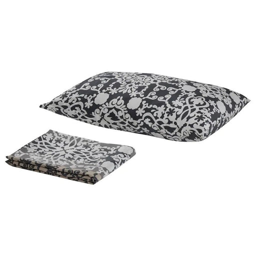 Grey cotton flat sheet and pillowcase from IKEA  10418724
