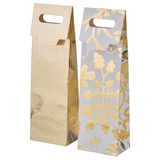 A sleek and elegant gift bag from IKEA, suitable for standard-sized bottles, perfect for presenting wine and liquor as gifts 40499525