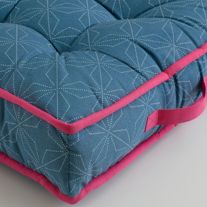 A stylish, geometric-patterned floor cushion from IKEA, great for a contemporary space. 00415844, 90540221,10540220, 70540222 