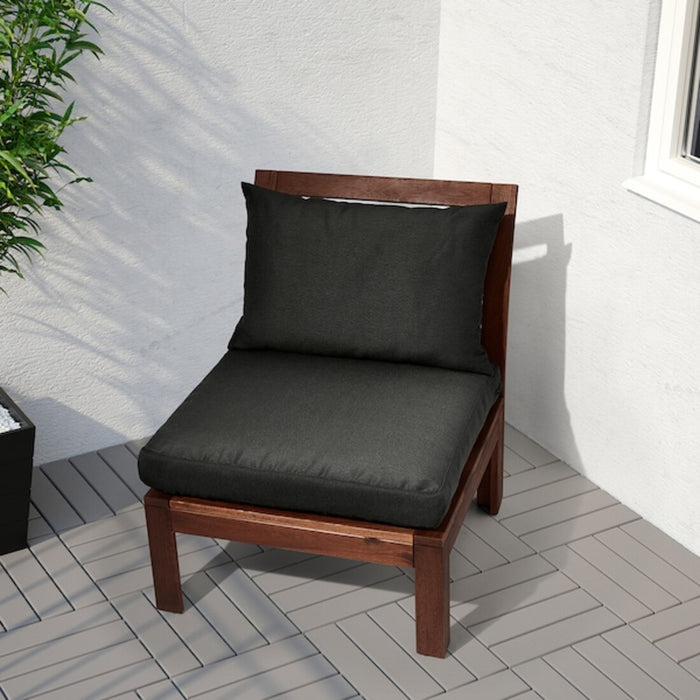 Digital Shoppy IKEA Back Cushion, Outdoor, Black, 62x42 cm (24x17 ) . 00264492