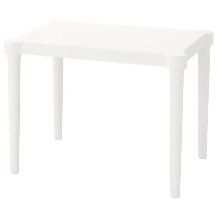 An IKEA children's table perfect for crafting, drawing, and homework, designed for indoor and outdoor use.