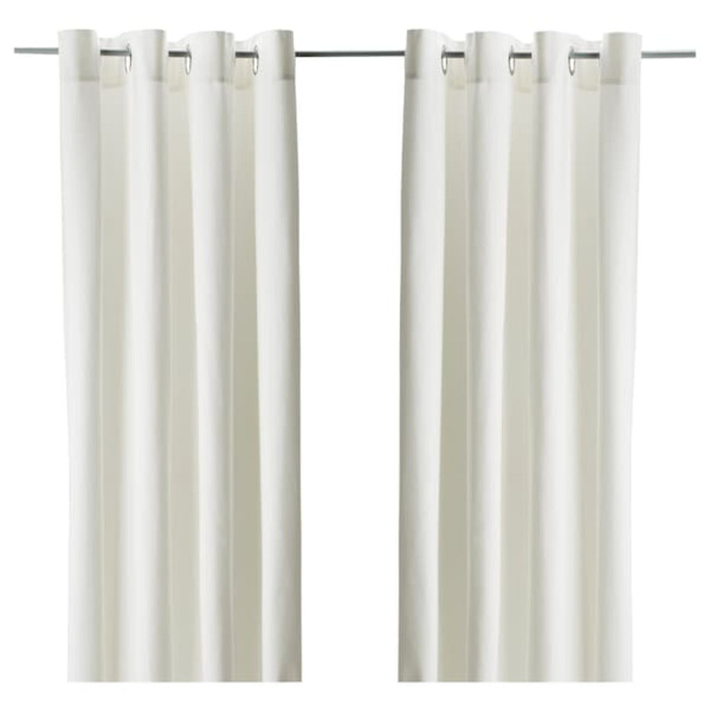 Buy Ikea LENDA Curtains with tie-Backs, 1 Pair, White, 140x150 cm