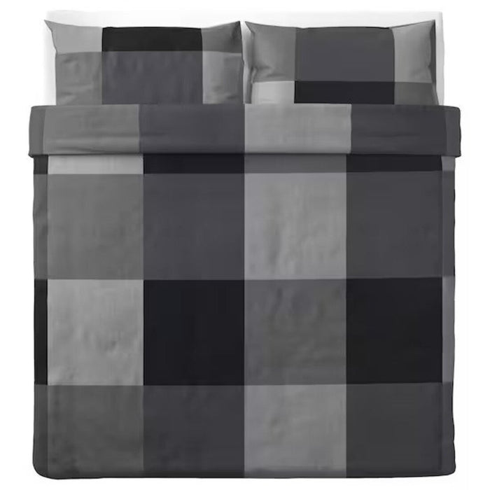 Stylish Black  duvet cover and pillowcases from IKEA  60375538