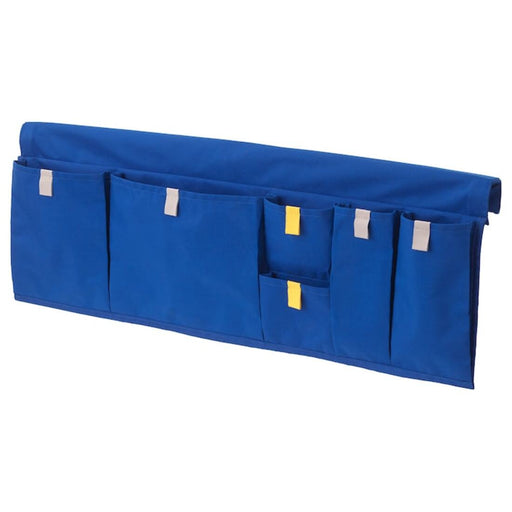 Digital Shoppy Blue bed pocket from IKEA, measuring 75x27 cm, perfect for storing books, phones, and other small items next to your bed.  40421391       
