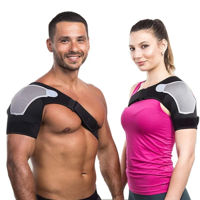 Digital Shoppy 1Pc Adjustable Compression Shoulder Brace Support with Ice Pack Holder for Injury Prevent Sprain Soreness Tendinitis Bursitis (Left)